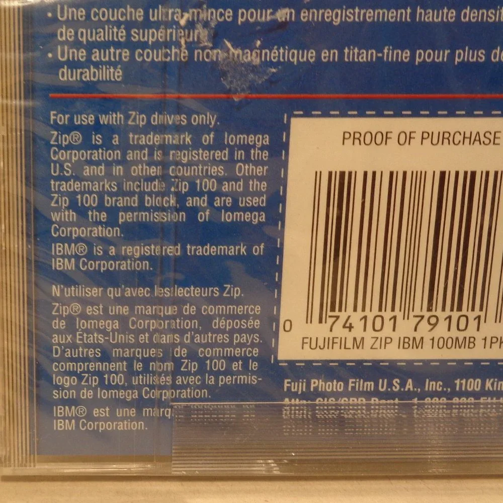 Fujifilm IBM Formatted 100 MB New Zip Disk
